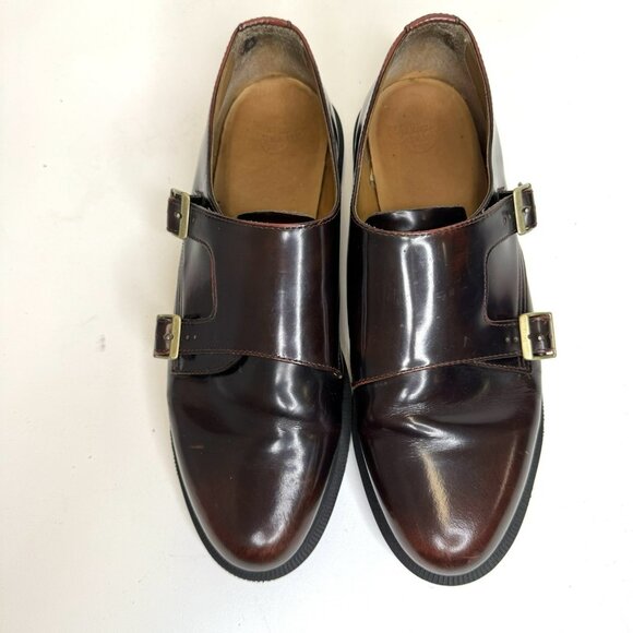 Dr Martens Pandora Double Monk Strap Shoes Womens Size US 11 Oxblood Loafers - Picture 2 of 11